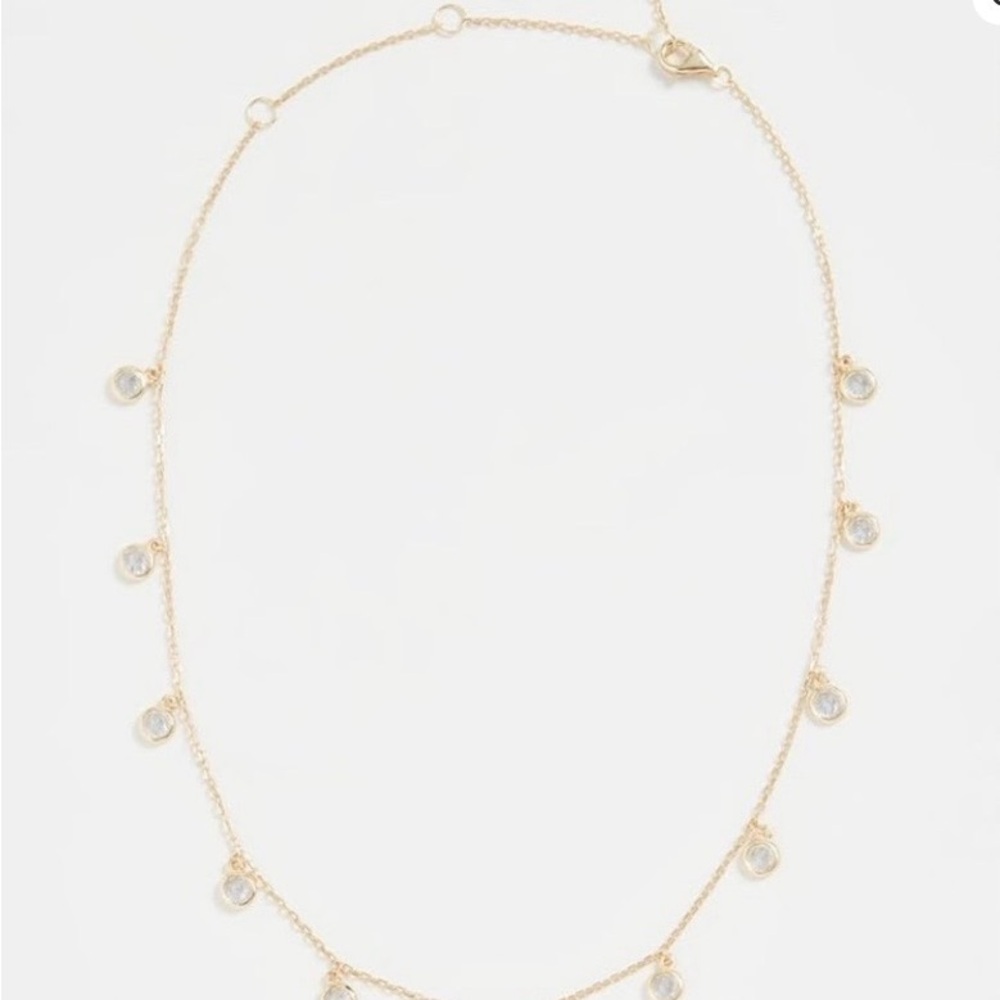 Shashi solitaire drop choker necklace - Picture 3 of 12
